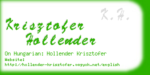 krisztofer hollender business card